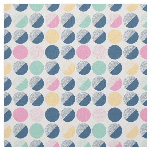 Retro Semi-Circle Pattern Fabric
