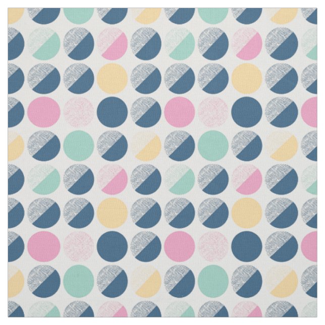 Retro Semi-Circle Pattern Fabric (Swatch)