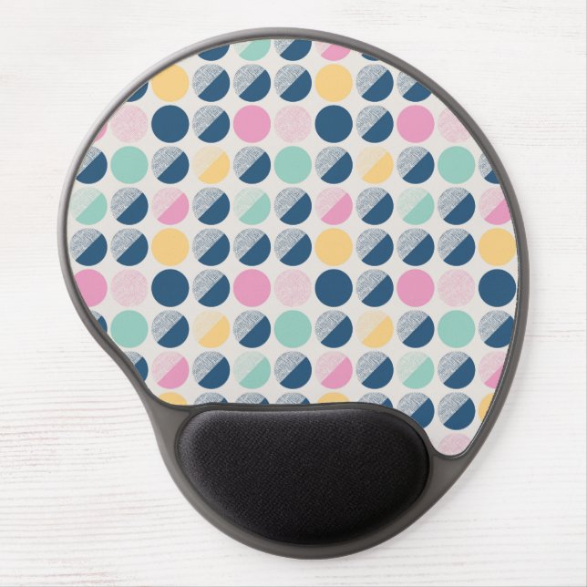 Retro Semi-Circle Pattern Gel Mouse Pad (Front)