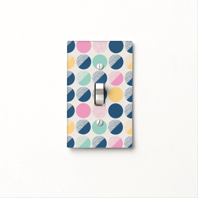 Retro Semi-Circle Pattern Light Switch Cover (In Situ)