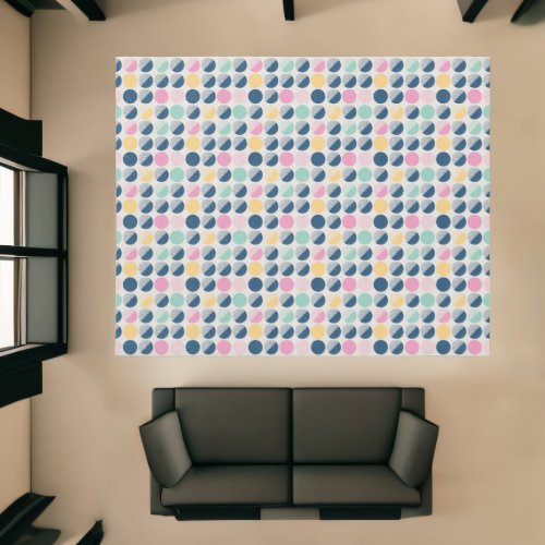 Retro Semi_Circle Pattern Rug