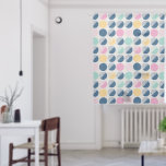 Retro Semi-Circle Pattern Sheer Curtains