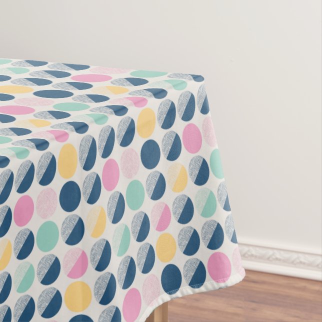 Retro Semi-Circle Pattern Tablecloth (In Situ)