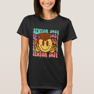 Retro Senior 2024 Class Of 2024 Graduation Groovy T-Shirt