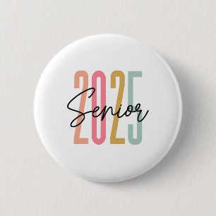 Retro Senior 2025 Cl Of 2025 High School Graduatio Button