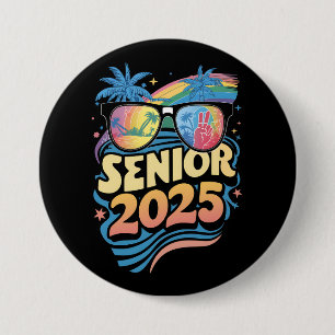 Retro Senior 2025 Class Of 2025 Graduation Button