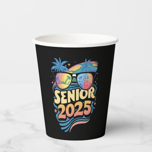 Retro Senior 2025 Class Of 2025 Graduation Paper Cups