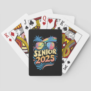 Retro Senior 2025 Class Of 2025 Graduation Poker Cards