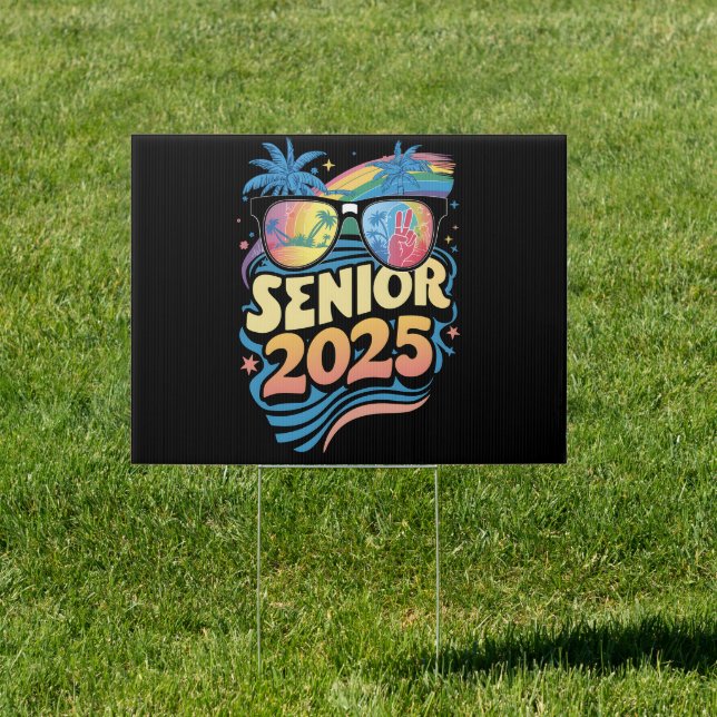 Retro Senior 2025 Class Of 2025 Graduation Sign (Insitu)