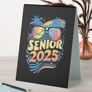 Retro Senior 2025 Class Of 2025 Graduation Table Tent