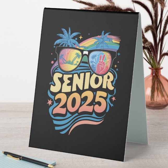 Retro Senior 2025 Class Of 2025 Graduation Table Tent (In SItu (Table))