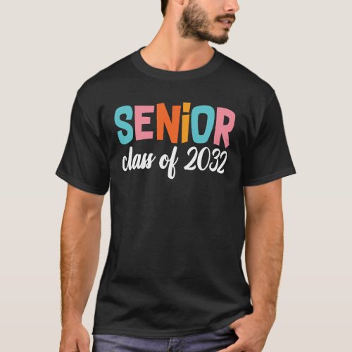 Retro Senior 2032 Back to School Class Of 2032 Gra T_Shirt