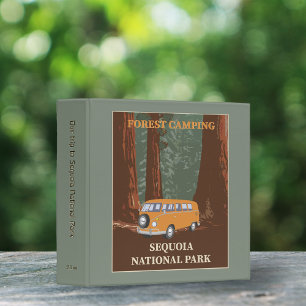 Retro Sequoia Nat'l Park Travel Poster Scrapbook 3 Ring Binder