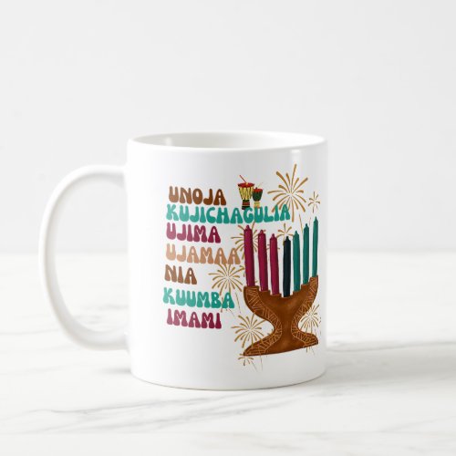 Retro seven principles of Kwanzaa  Coffee Mug