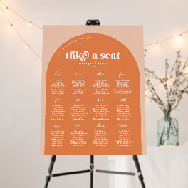 Retro Seventies Arched   Wedding Table Seating Foa Foam Board