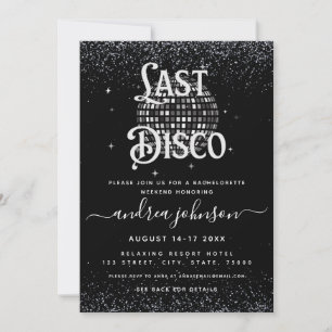 Retro Seventies Last Disco Bachelorette Weekend Invitation