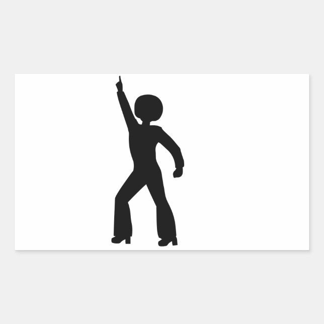 Retro Seventies Man Rectangular Sticker (Front)