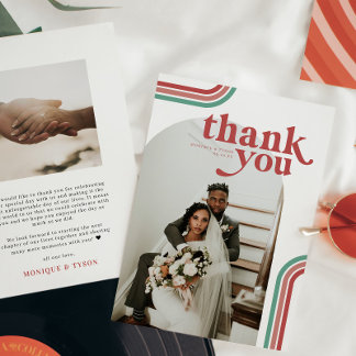 Retro Seventies | Photo Wedding Thank You
