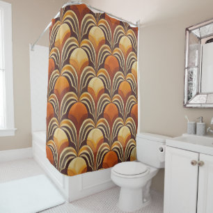 retro seventies shower curtain