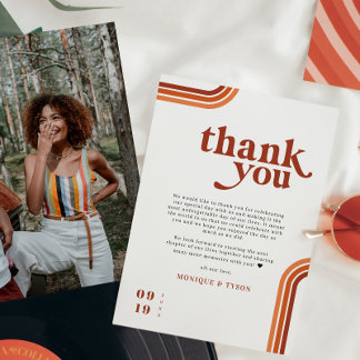 Retro Seventies | Wedding Place Setting Thank You