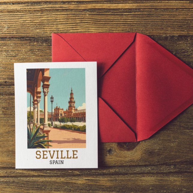 Retro Seville Spain Andalusia Architecture Postcard (Retro Seville Spain Andalusia Architecture Postcard)