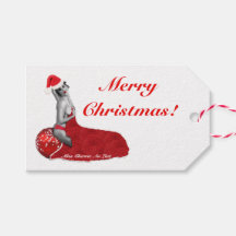 Retro Sexy Pinup Girl Art Christmas Gift Tags M!