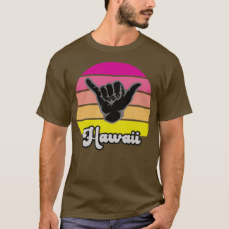 Retro Shaka Aloha Hawaiian Hang Loose Hand Sign T-Shirt