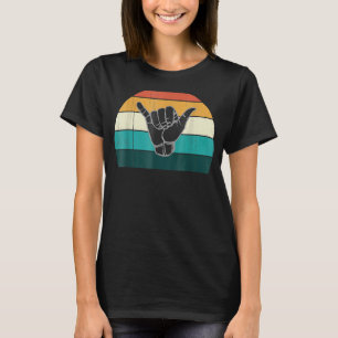 Retro Shaka & Surf Sign Cools Vintage Surferss Su T-Shirt