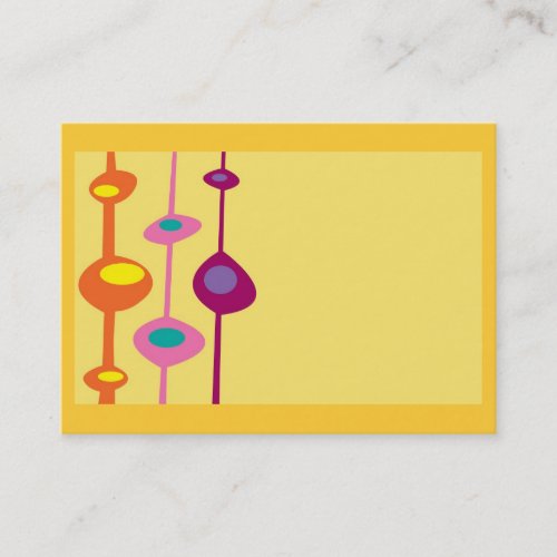 retro shapes citrus candy colors business card template