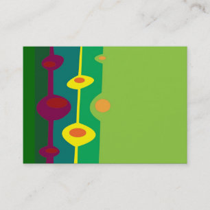retro shapes citrus colors business card
