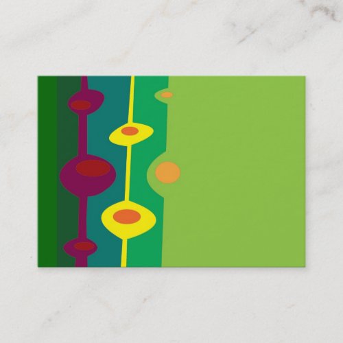 retro shapes citrus colors business card