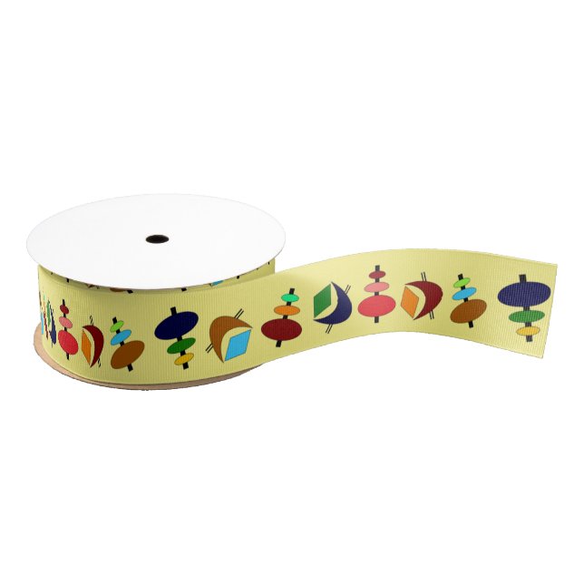 Retro Shapes Grosgrain Ribbon (Spool)