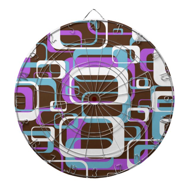 RETRO SHAPES PATTERN DART BOARD (Front)