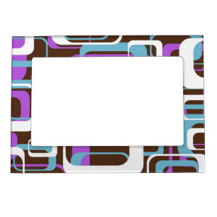 RETRO SHAPES PATTERN MAGNETIC FRAME