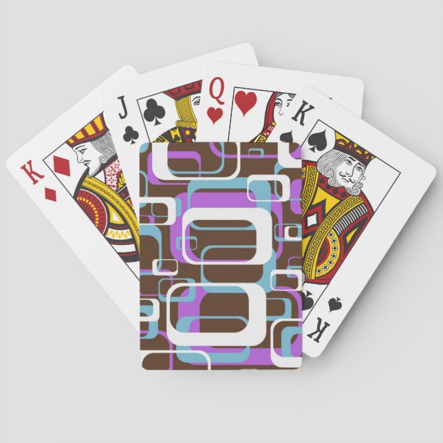 RETRO SHAPES PATTERN POKER CARDS (Back)