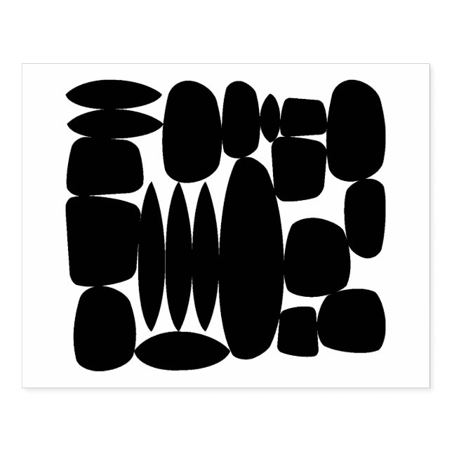 Retro Shapes Rubber Stamp (Imprint)