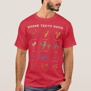 Retro Shark Teeth Guide Fossil Tooth Collector  T-Shirt