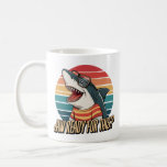 retro shark vibes coffee mug