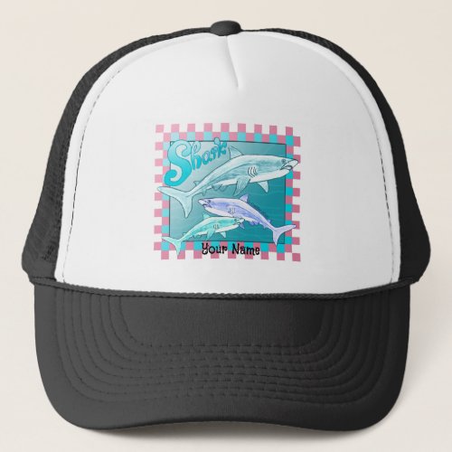 Retro Sharks Trucker Hat