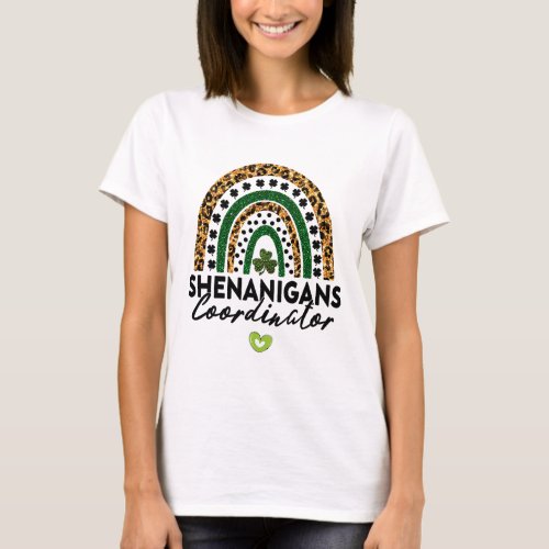 Retro Shenanigans Coordinator Retro Teacher St Pat T_Shirt