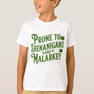 Retro Shenanigans & Malarkey Humor  Irish funy T-Shirt