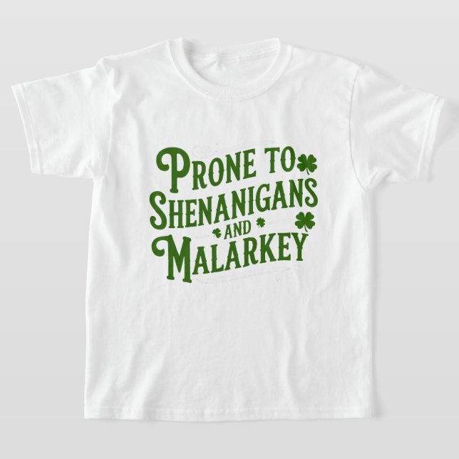 Retro Shenanigans & Malarkey Humor  Irish funy T-Shirt (Laydown)