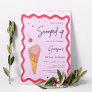 Retro Shes Been Scooped Up Ice Cream Bridal Shower Invitation