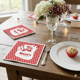 Retro She's Ready to Pop Soda Baby Shower Napkins