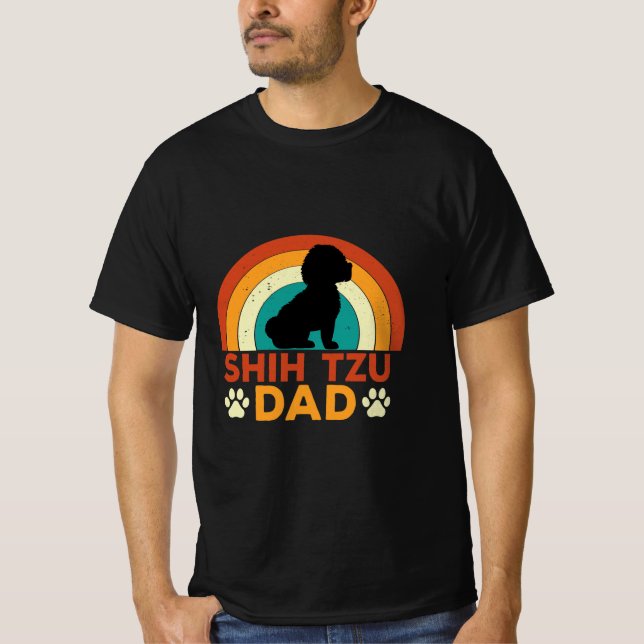 Retro Shih Tzu Dad T-Shirt (Front)
