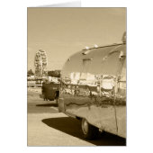 Retro shiny trip travel camping trailer camper fun (Front)