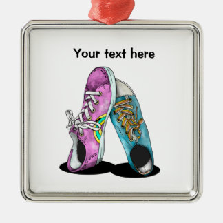 Retro shoes metal ornament