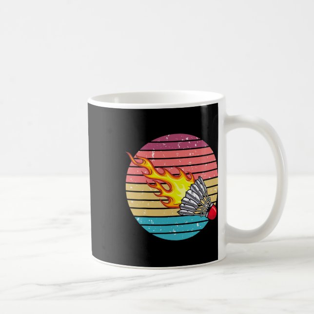 Retro Shuttle Fun Badminton Sports Player Coach Gr Coffee Mug (Right)