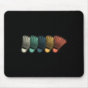 Retro Shuttle Vintage Badminton Player Coach Sport Mouse Pad