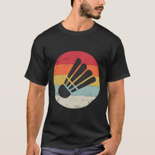 Retro Shuttle Vintage Badminton Player Coach Sport T-Shirt